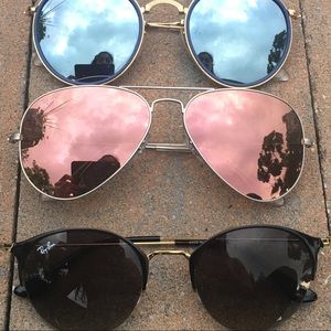 Ray-Ban aviator rose gold
